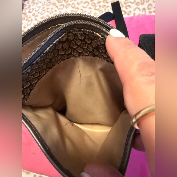 Coach Snake Animal Print Crossbody Nylon Bag with Grey Strap - Picture 8 of 12